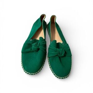 Talbots NWOT 8m women’s Green Espadrille Loafers - 100% leather upper